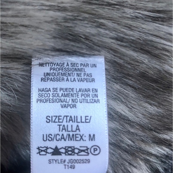 JUICY COUTURE y2K button up sweater coat or cardigan sweater wool & faux fur M - Picture 8 of 13